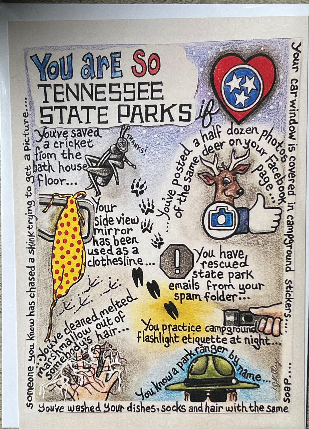 Cards..TN State Park Greeting Card Collection designed and painted by DJ Kelly, Memphis Artist