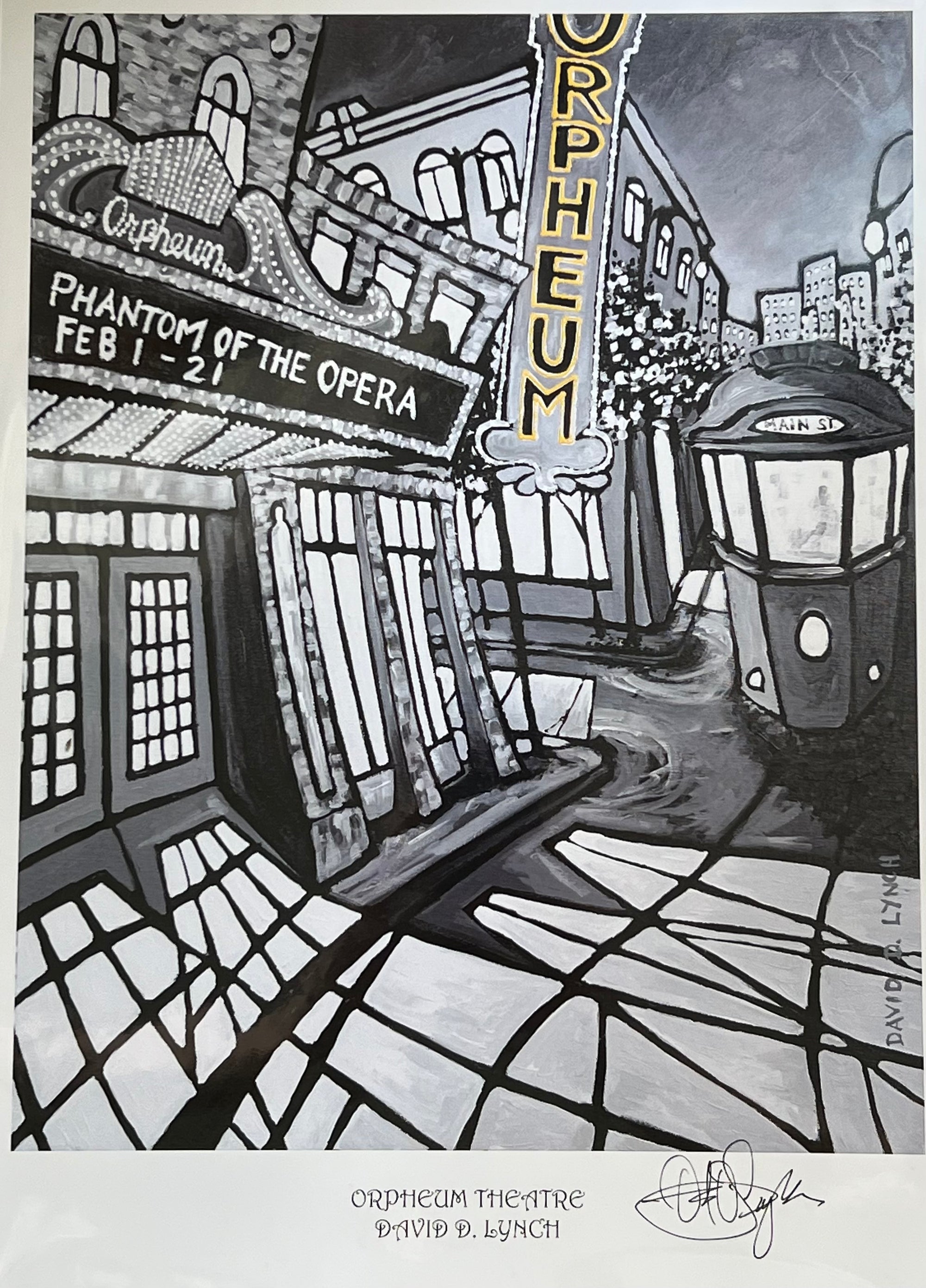 Art Print "Orpheum Theatre" by David Lynch