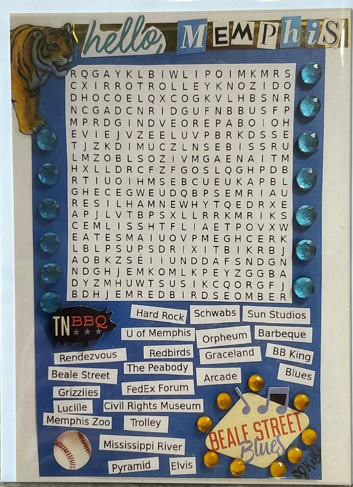 Memphis Word Search Card