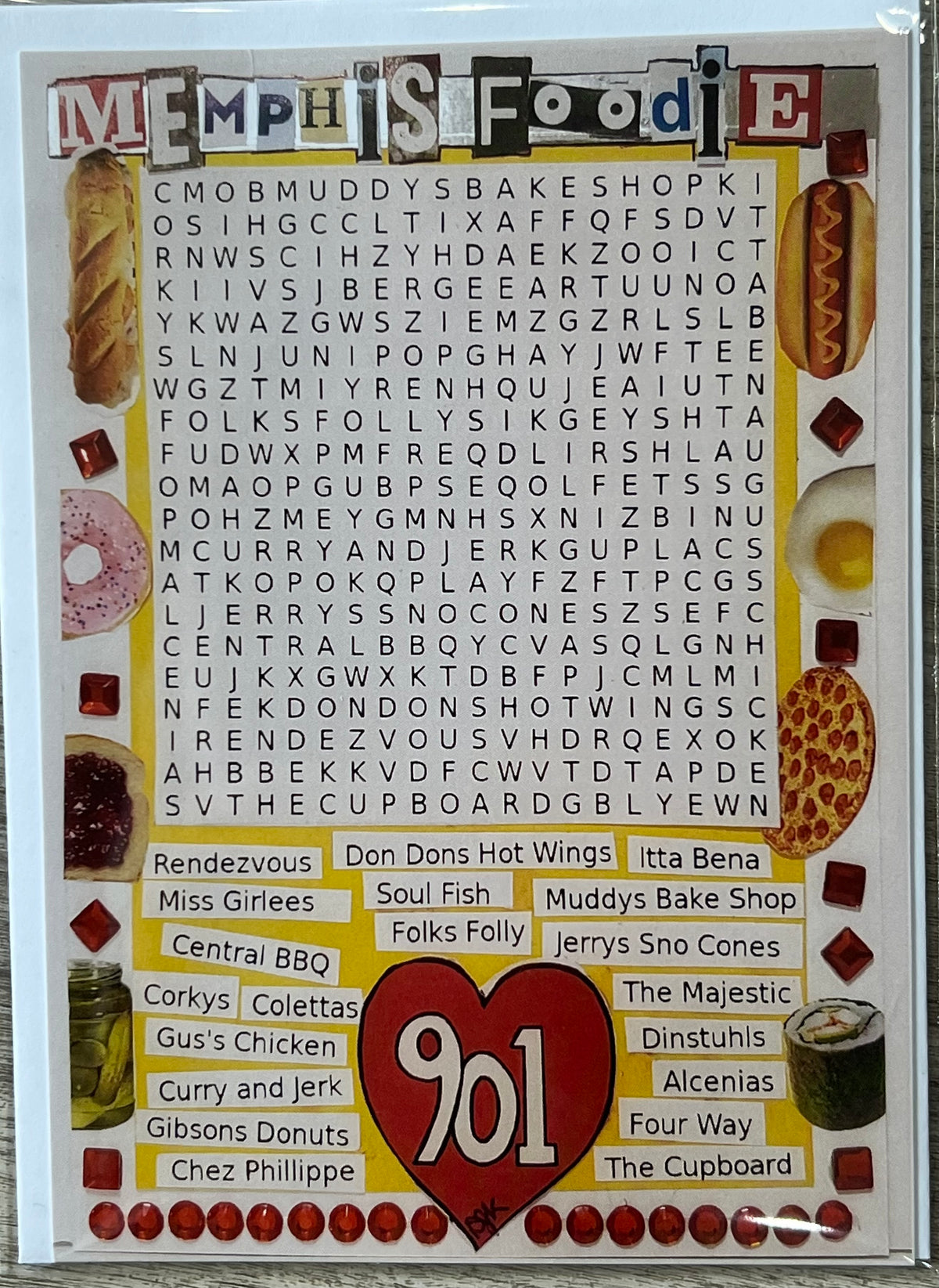 Memphis Word Search Card