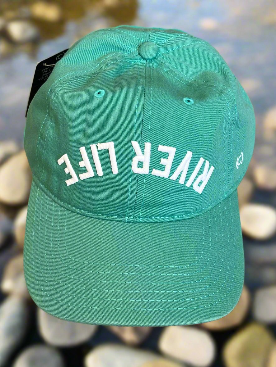 The Upside Down Dad Hat - RIVER LIFE: Seafoam Cotton Hat