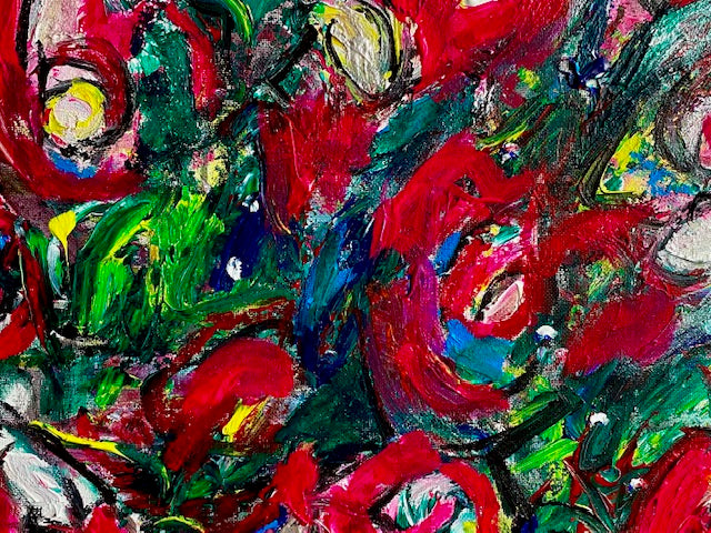 "Field of Roses" Original on Canvas by Debra Edge