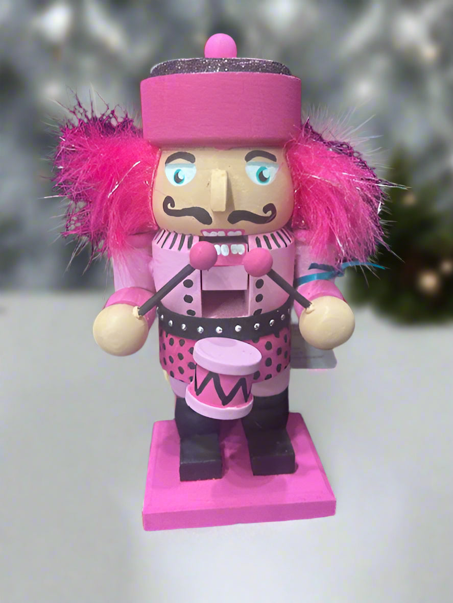 Pink Drummer Tubby Nutcracker