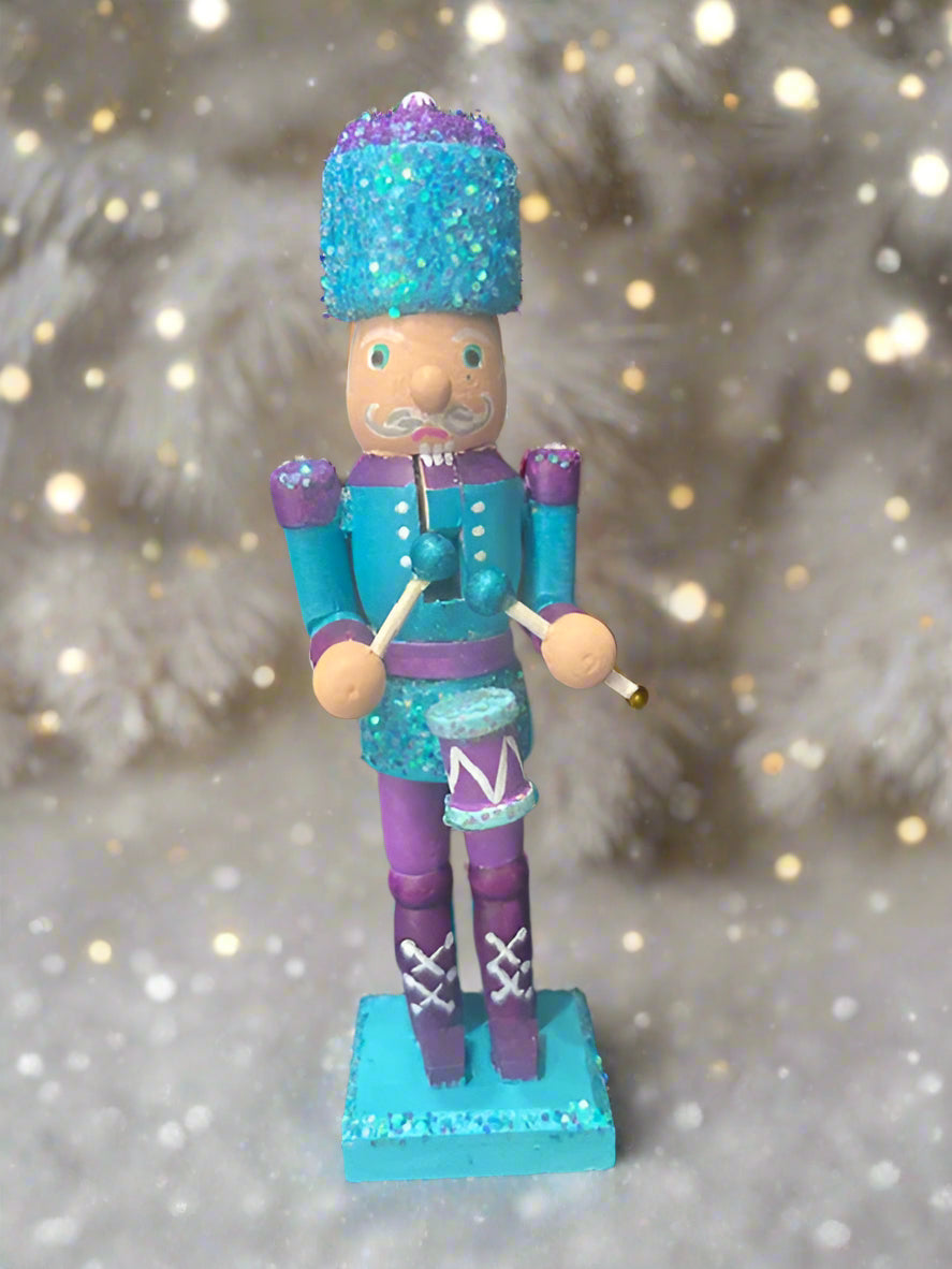 Blue Drummer Nutcracker