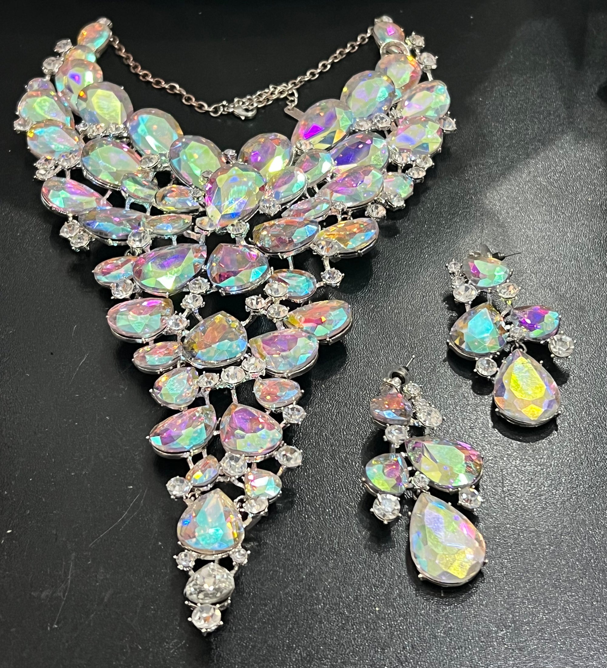 Iridescent Necklace and Earring Set