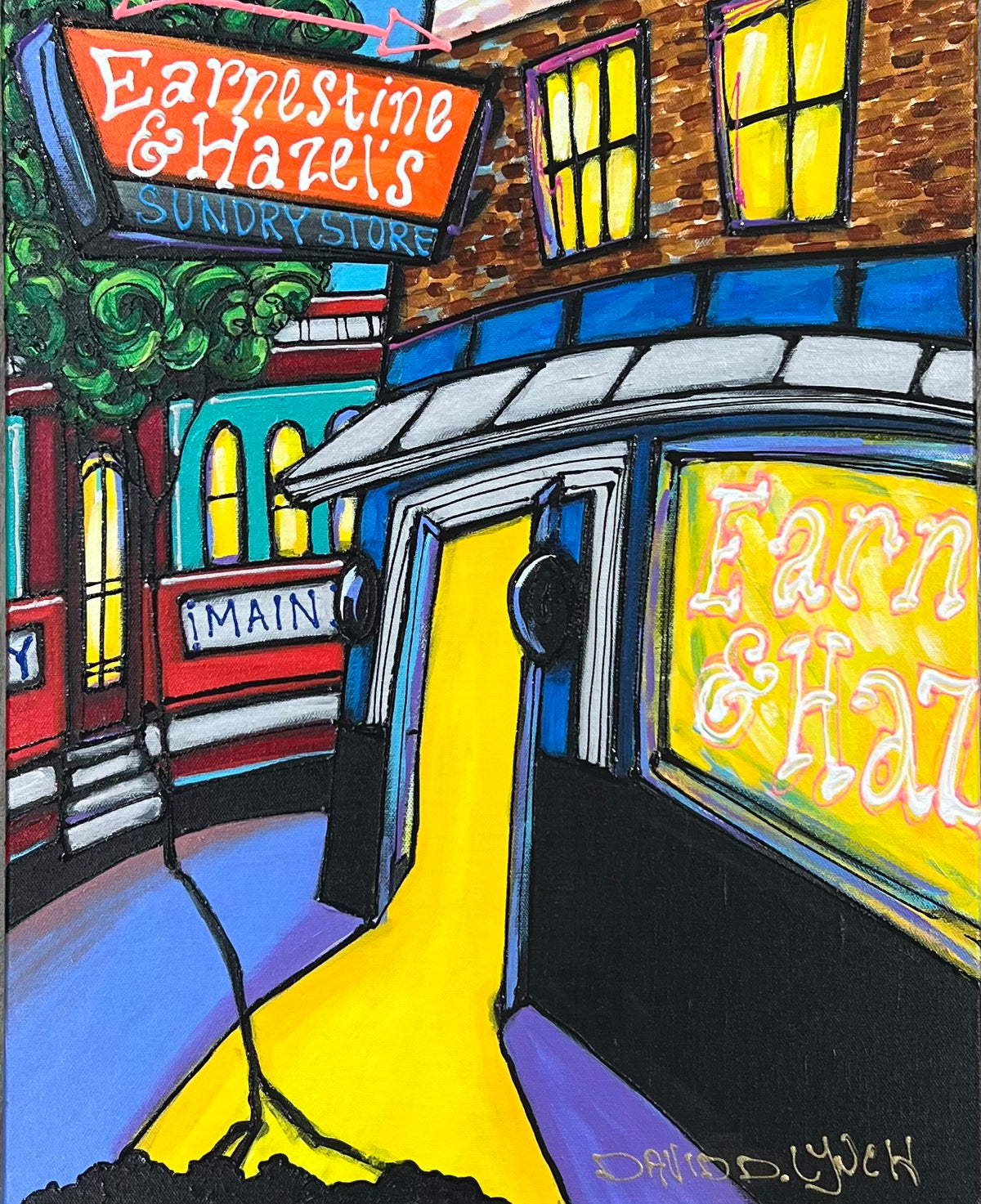 "Earnestine &amp; Hazel's #28" Original by David Lynch