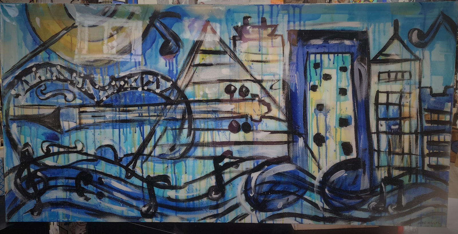 Memphis Art with Original by Jade Miller