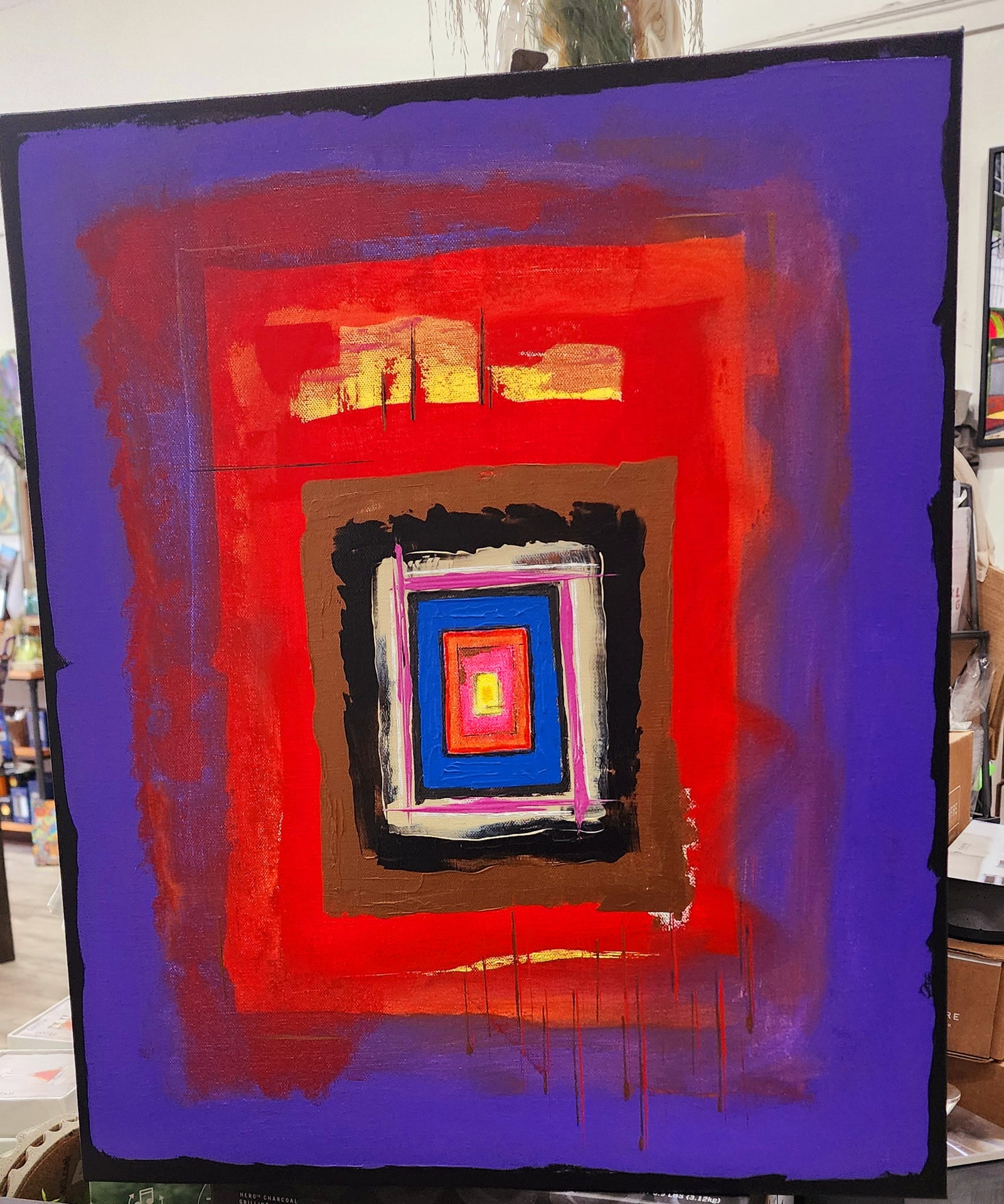 Canvas Art  - "Machweo" 20" x 24" by Local Artist Sandra Barrett