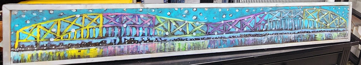 "Memphis Lites 61 1/2 x 10"  Original- Judy Vandergrift
