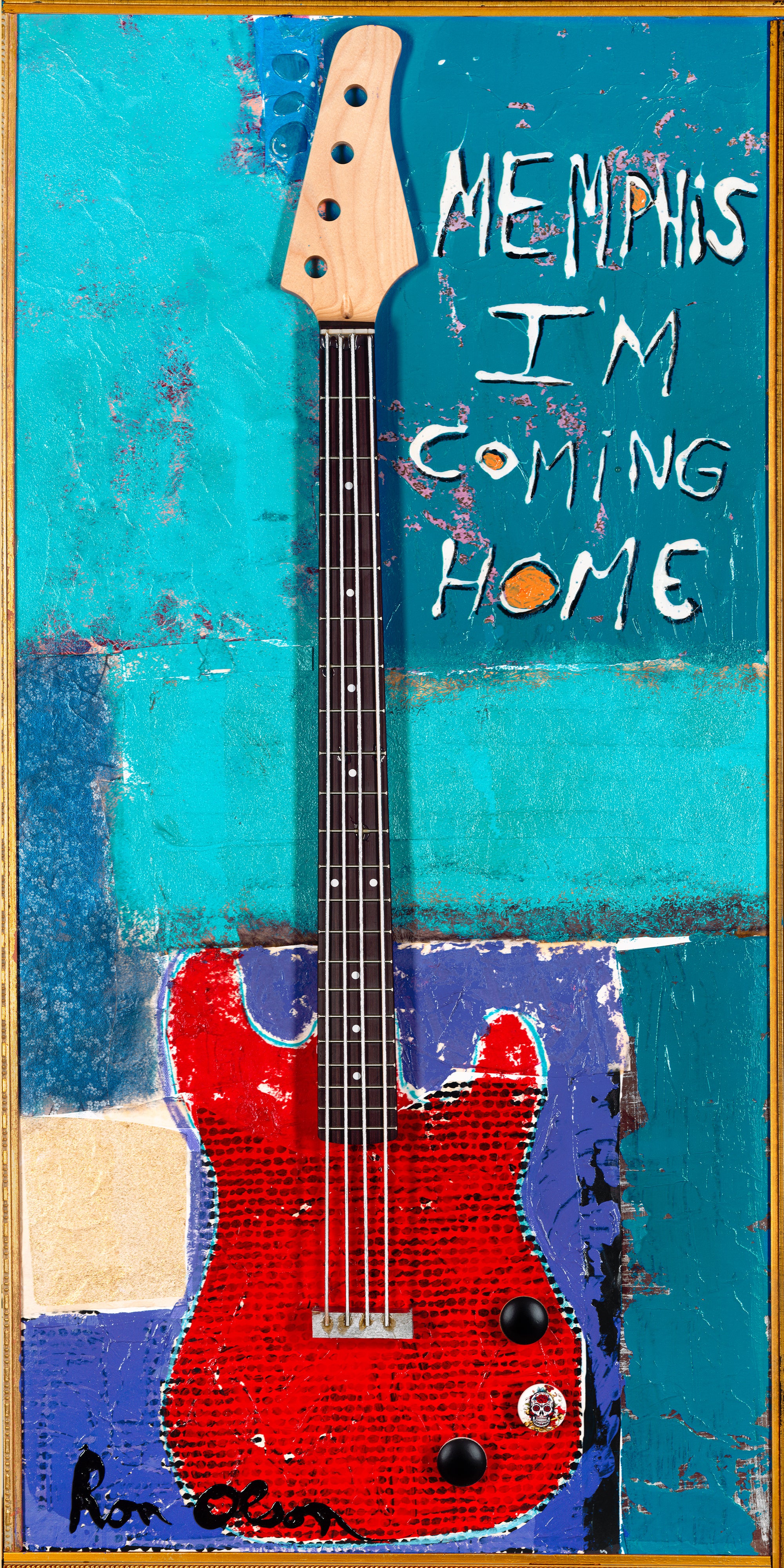 Memphis I am coming home MATTED PRINTED signed by Ron Olson