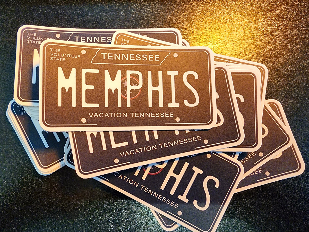 MEMPHIS License Plate Stickers -