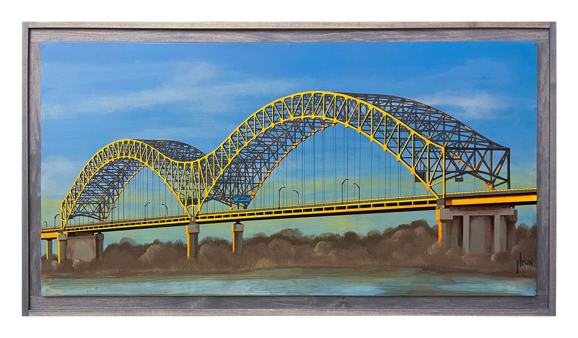 MEMPHIS BRIDGE Original Artwork by Jeremy Lewin, a local Memphis artist