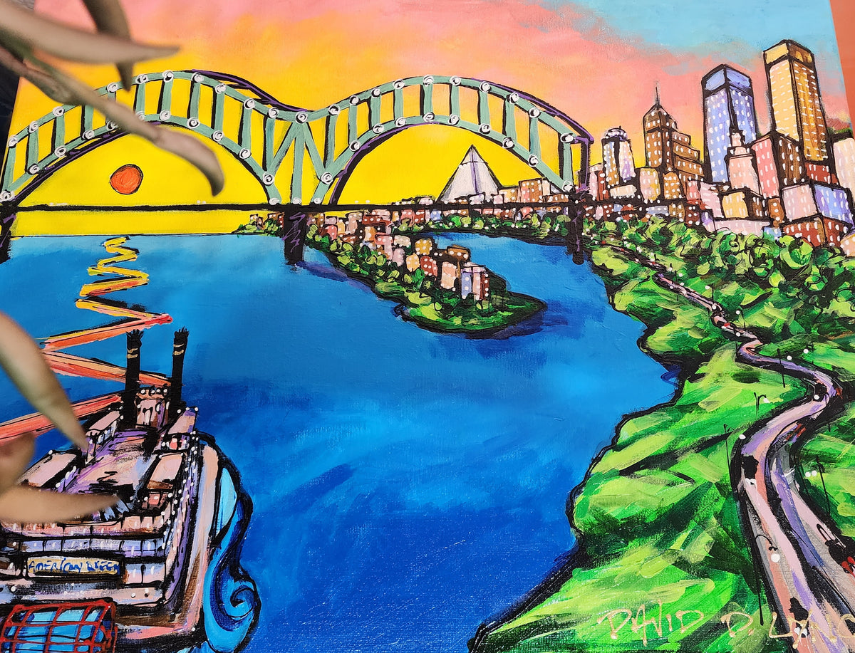 &quot;Memphis Riverside #59&quot; Original by David Lynch