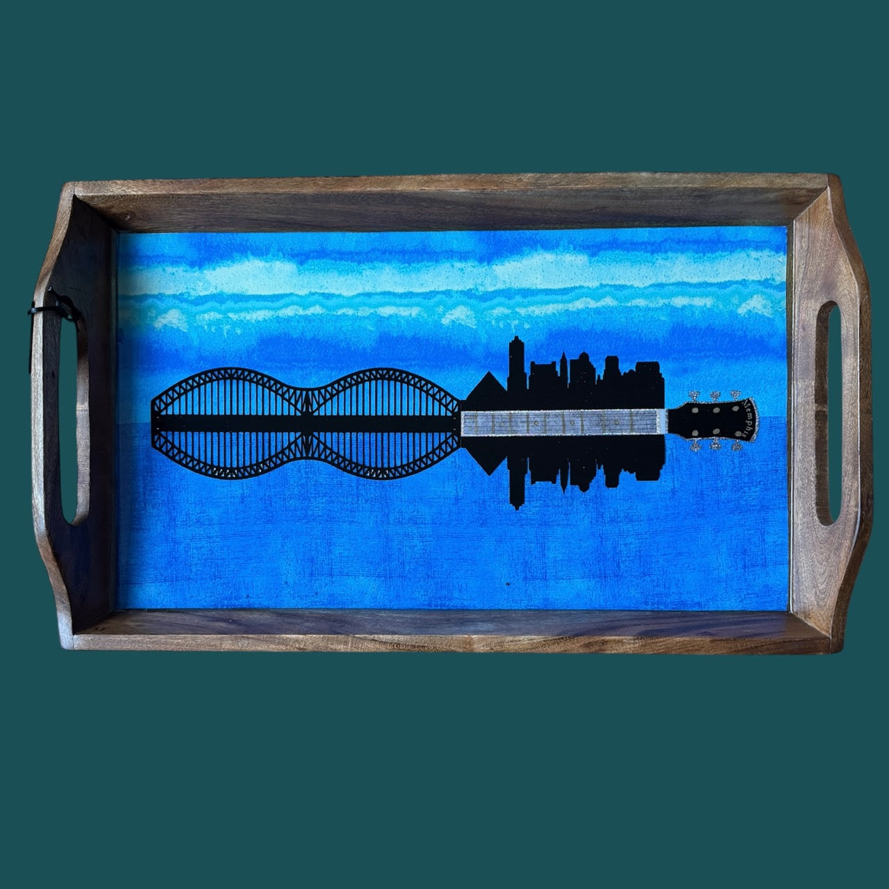 Memphis Guitar Tray : Local Artist AnnaMade Designs