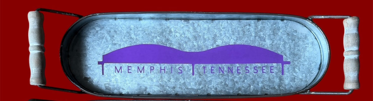 Memphis Bridge Purple Metal Tray : Local Artist AnnaMade Designs