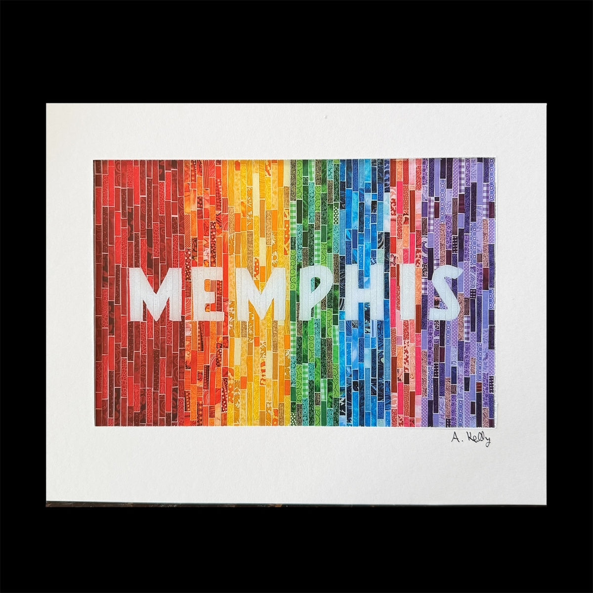 Memphis Matted 8" x 10" Prints: Local artist AnnaMade Designs