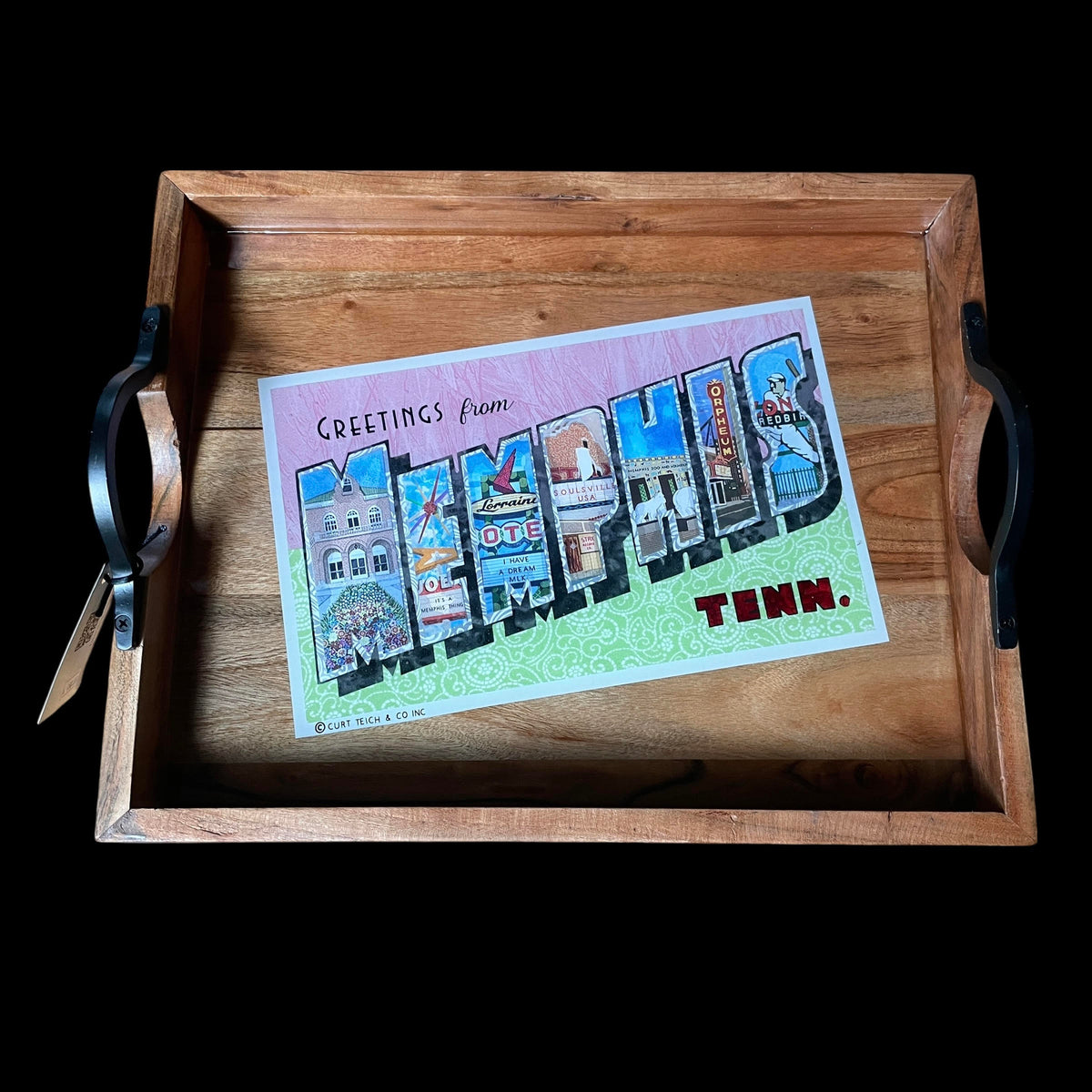 Memphis Postcard SERVING TRAY: Local Artist AnnaMade Designs