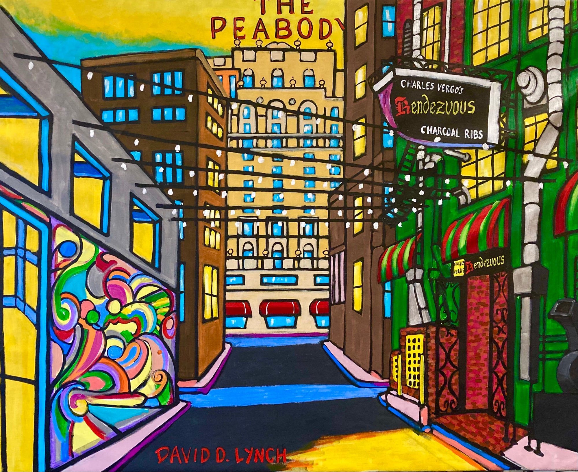"Rendezous Alley & Peabody" Original by David Lynch