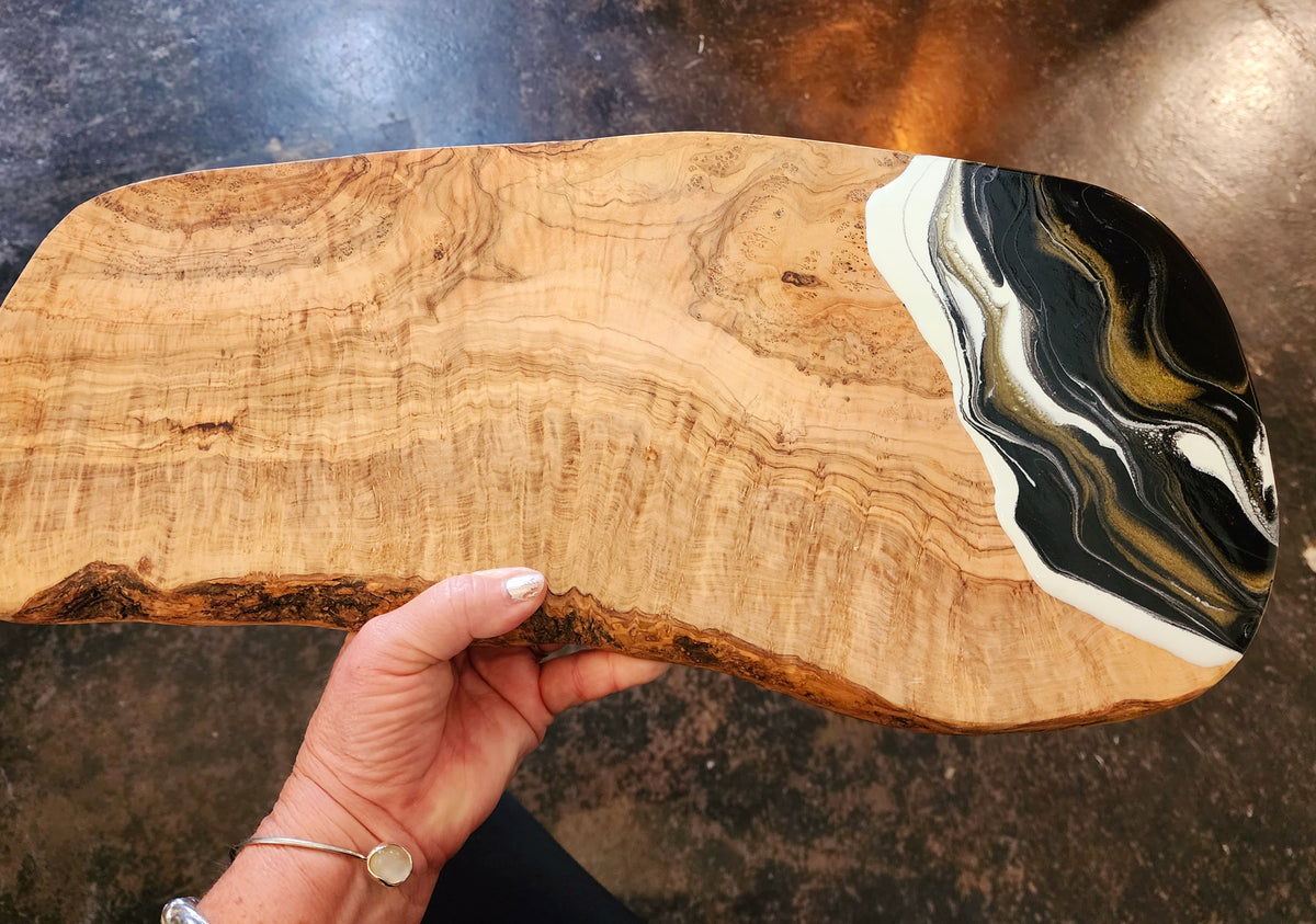 Large 19-20" One of a Kind Olive Wood Cheese Board