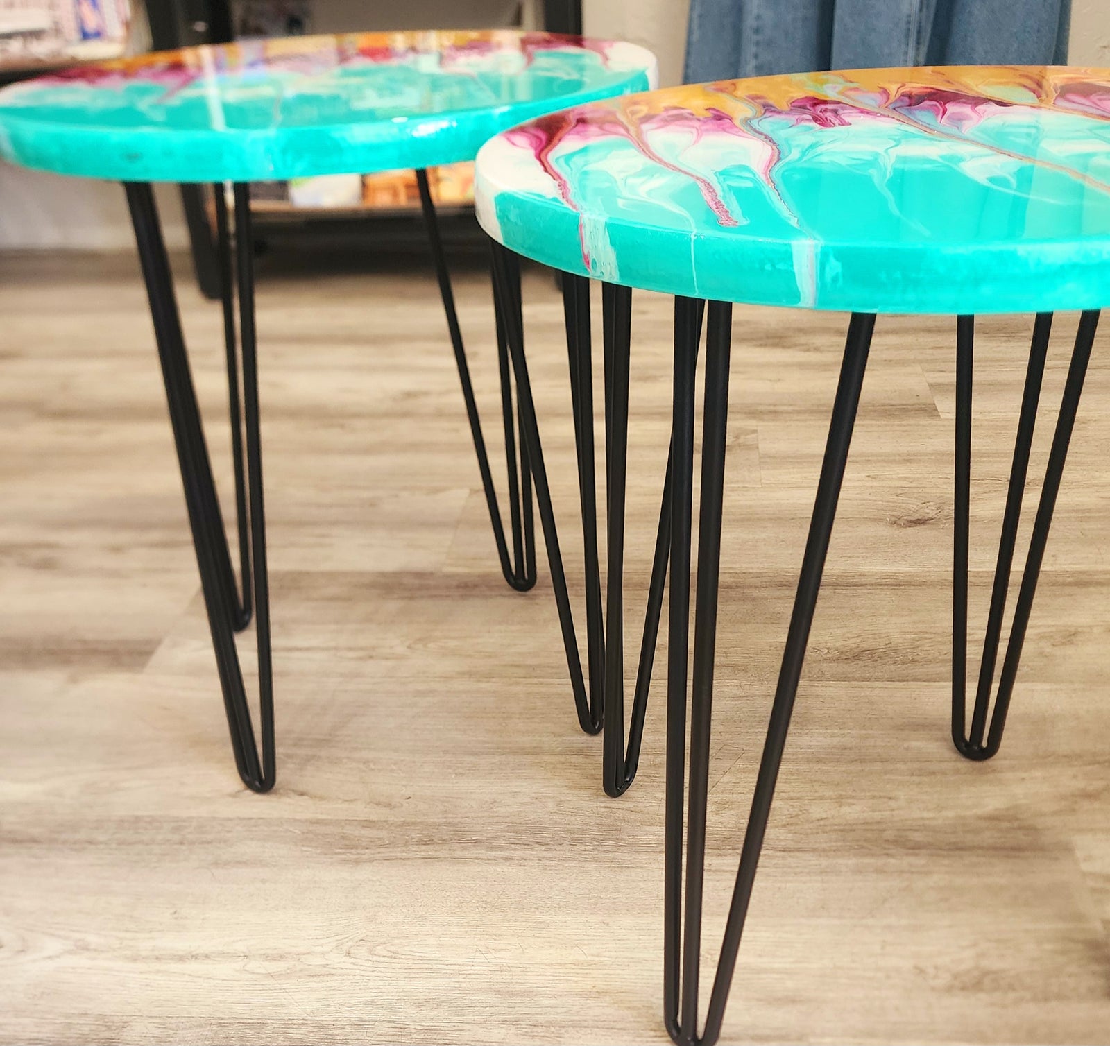 Table "Fire and Ice" Collection by Local Memphis Artist Sandra Barrett