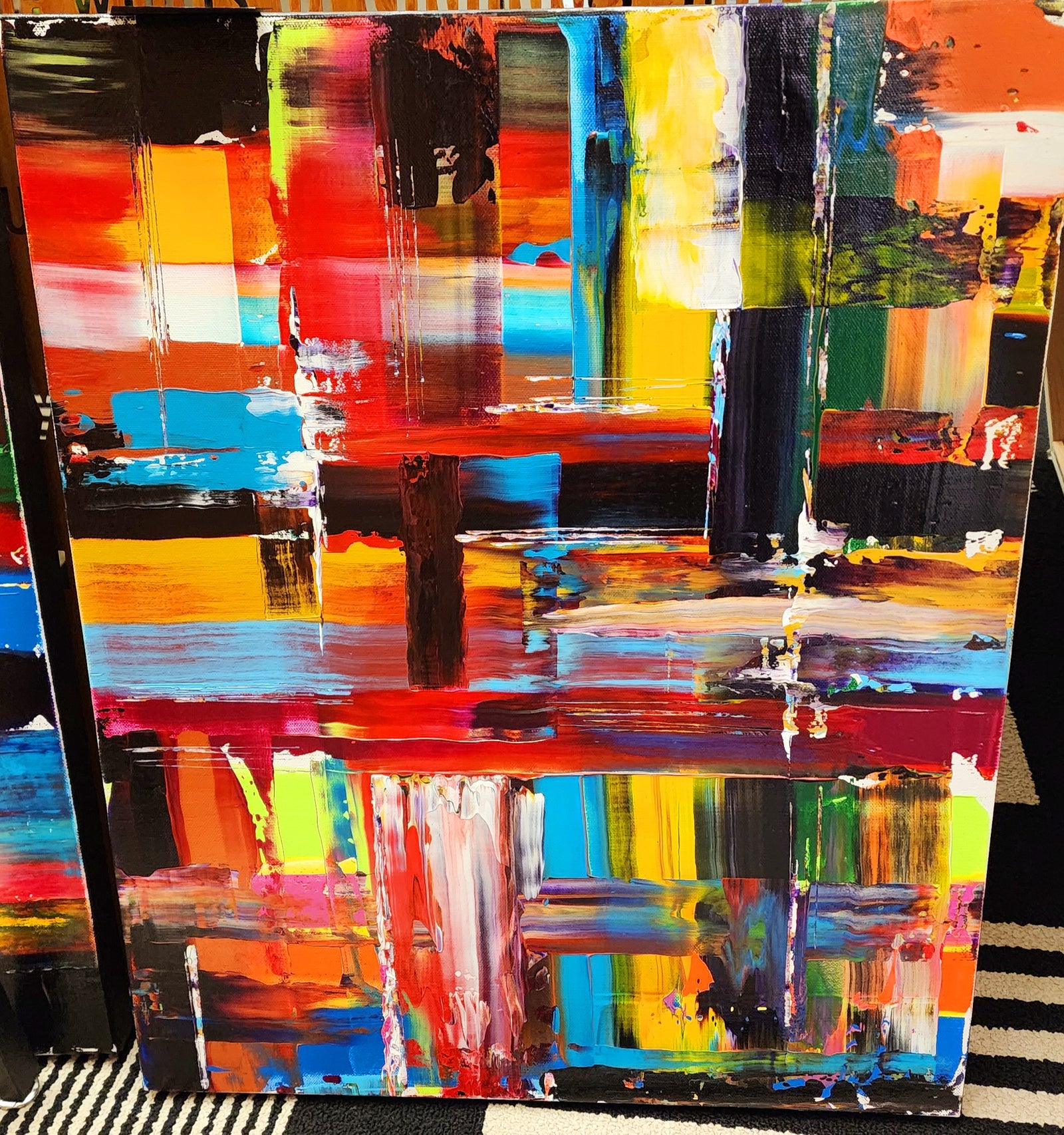 Canvas Art  - "The City" 16" x 24" by Local Artist Sandra Barrett