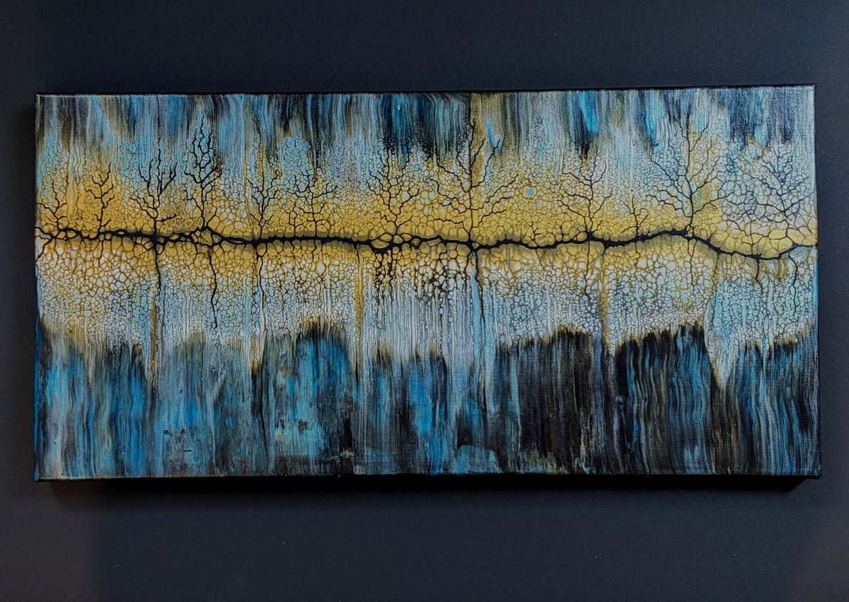 Canvas Art  - "Trees, Peace" 12" x 24" by Local Artist Sandra Barrett