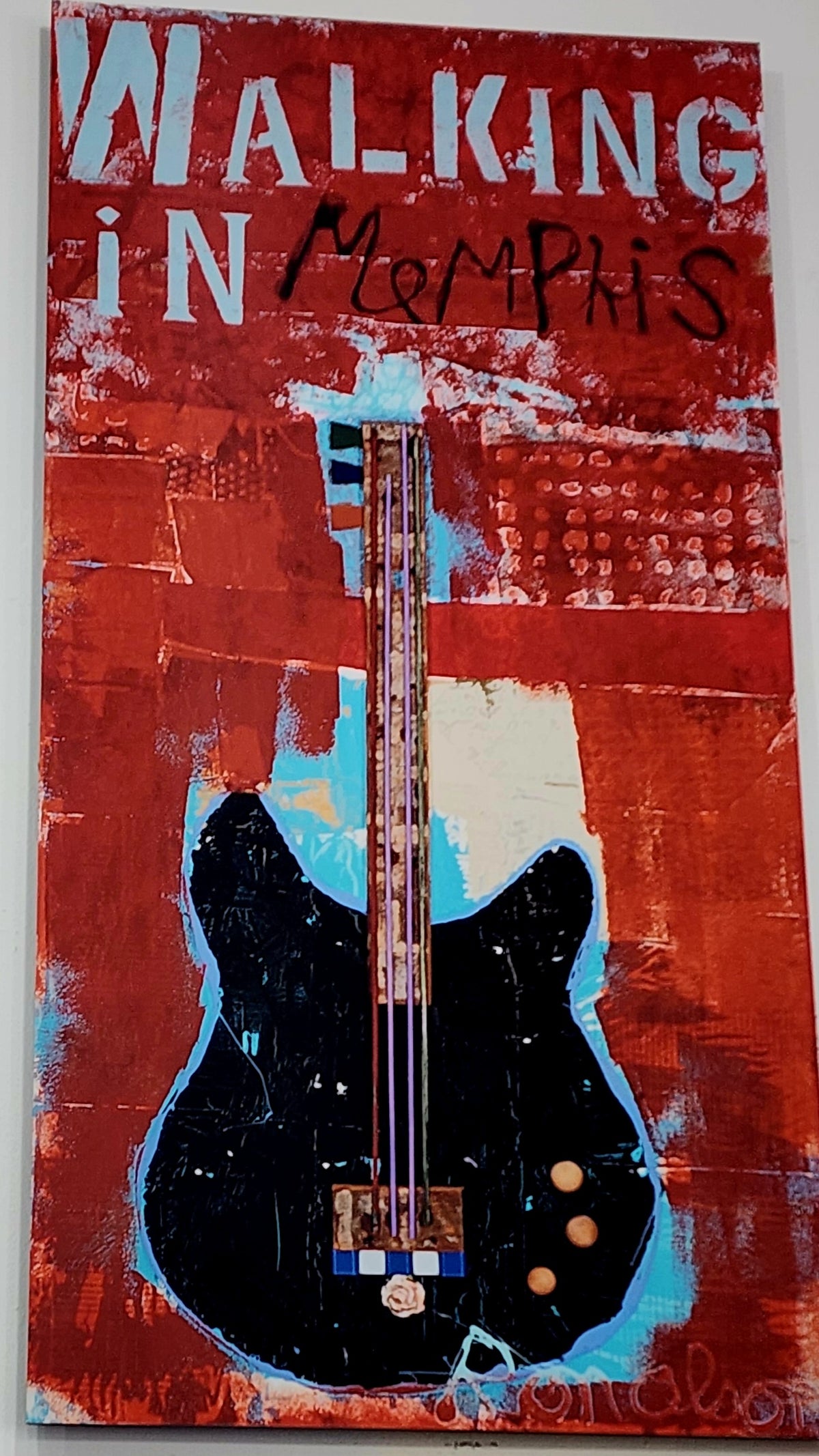 "Walking in Memphis" REPRODUCTION of an original painting by local Memphian Ron Olson