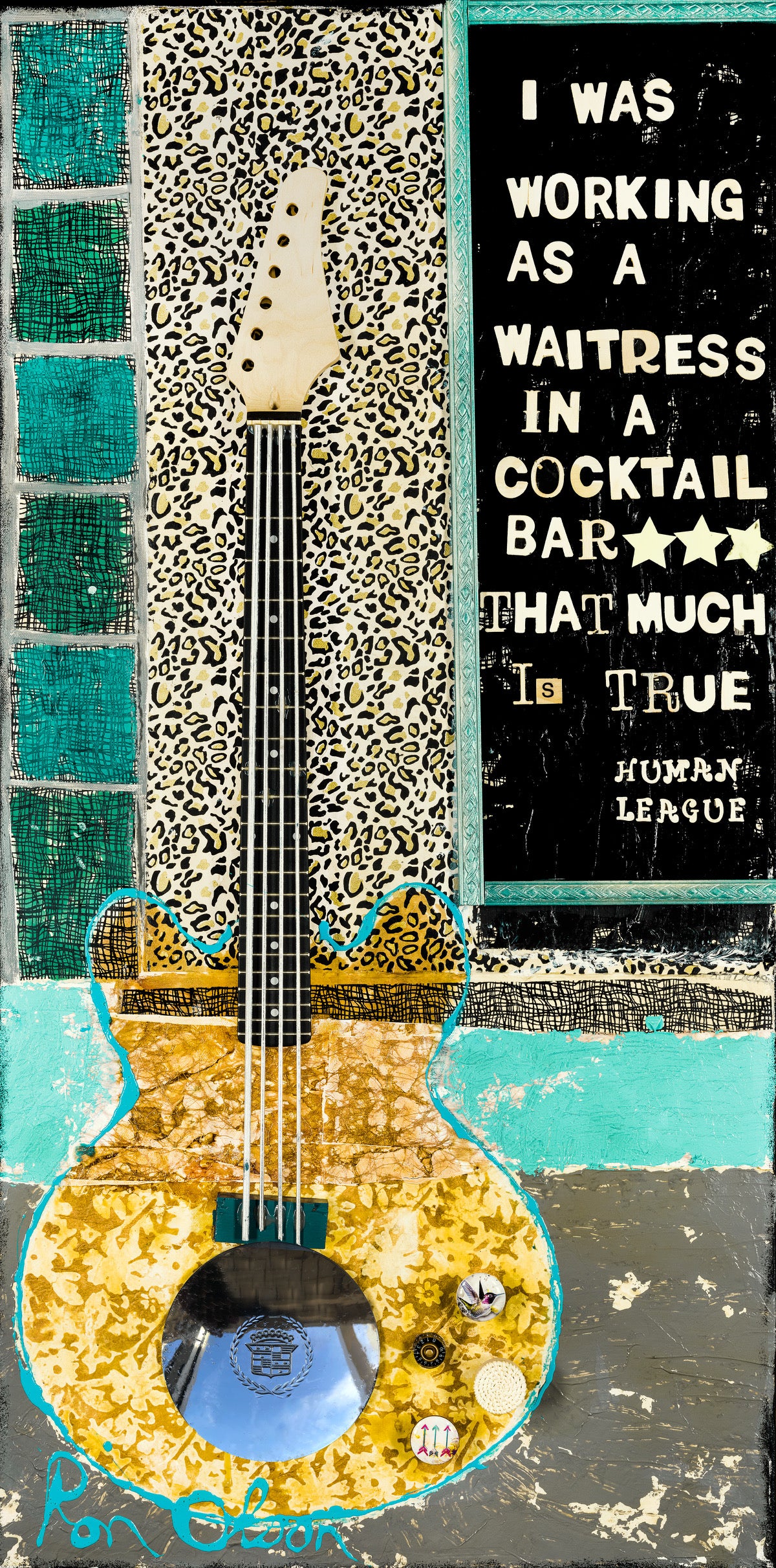 "Waitress in the Cocktail Bar" signed PRINT of an original painting by local Memphian Ron Olson