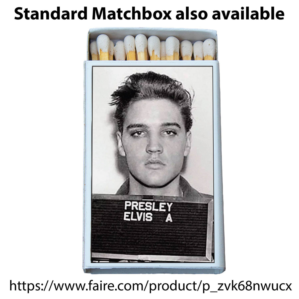 Matches • Celebrity Mug Shot Wooden Matchbox • Home Decor