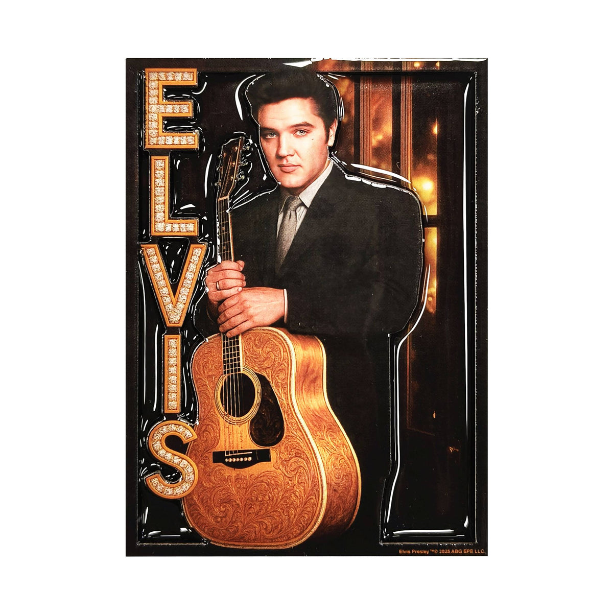 Elvis Magnet - Gold Name Bling