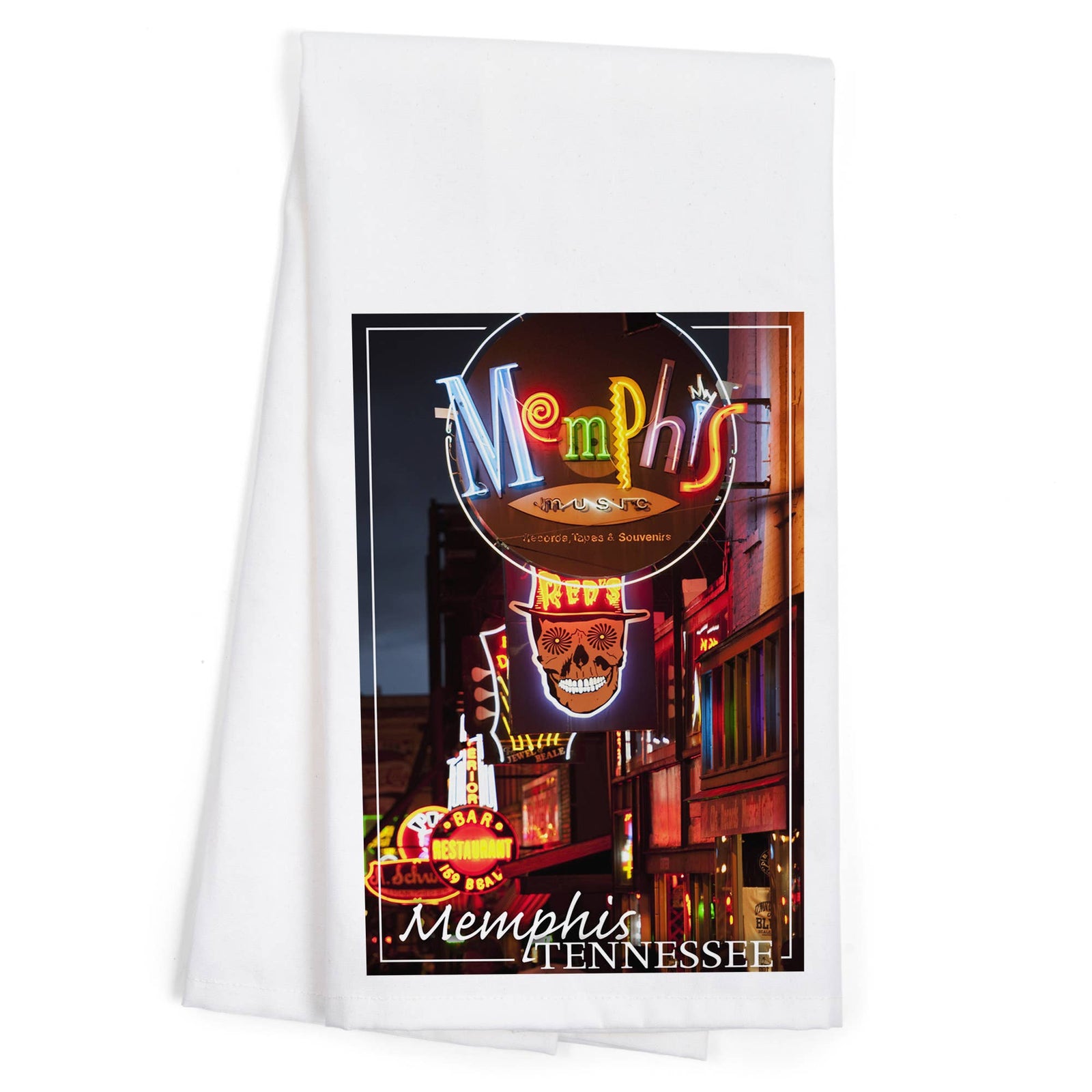 ORGANIC TEA TOWEL Memphis, Tennesseee, Beale Street