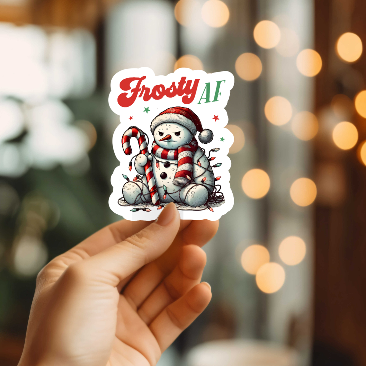 Funny Frosty AF Vinyl Sticker