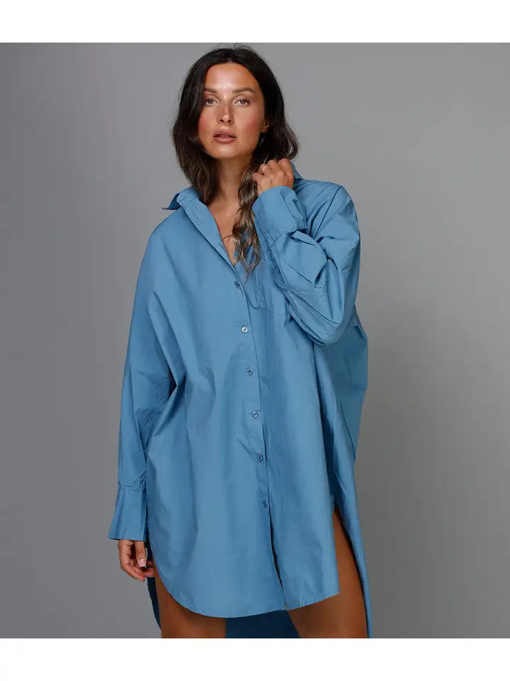 Boyfriend Oversized Cotton Shirt ONE SIZE