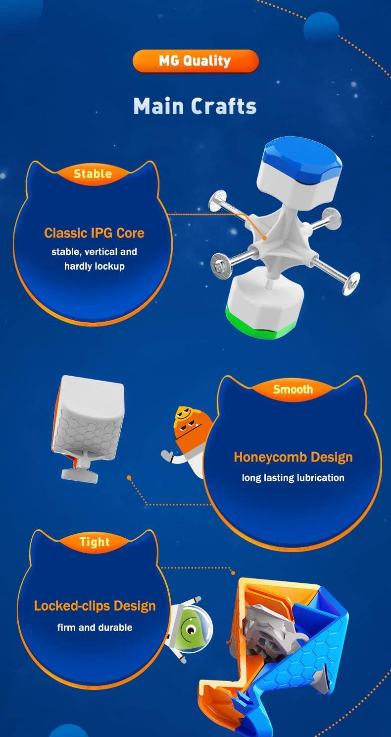 Monster Go GanCube 3x3 Fast Rainbow Training 3 Color Speed Cube