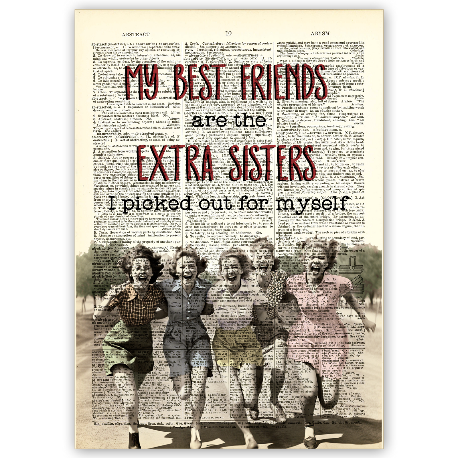 Art Print Dictionary Page | My Best Friends Are