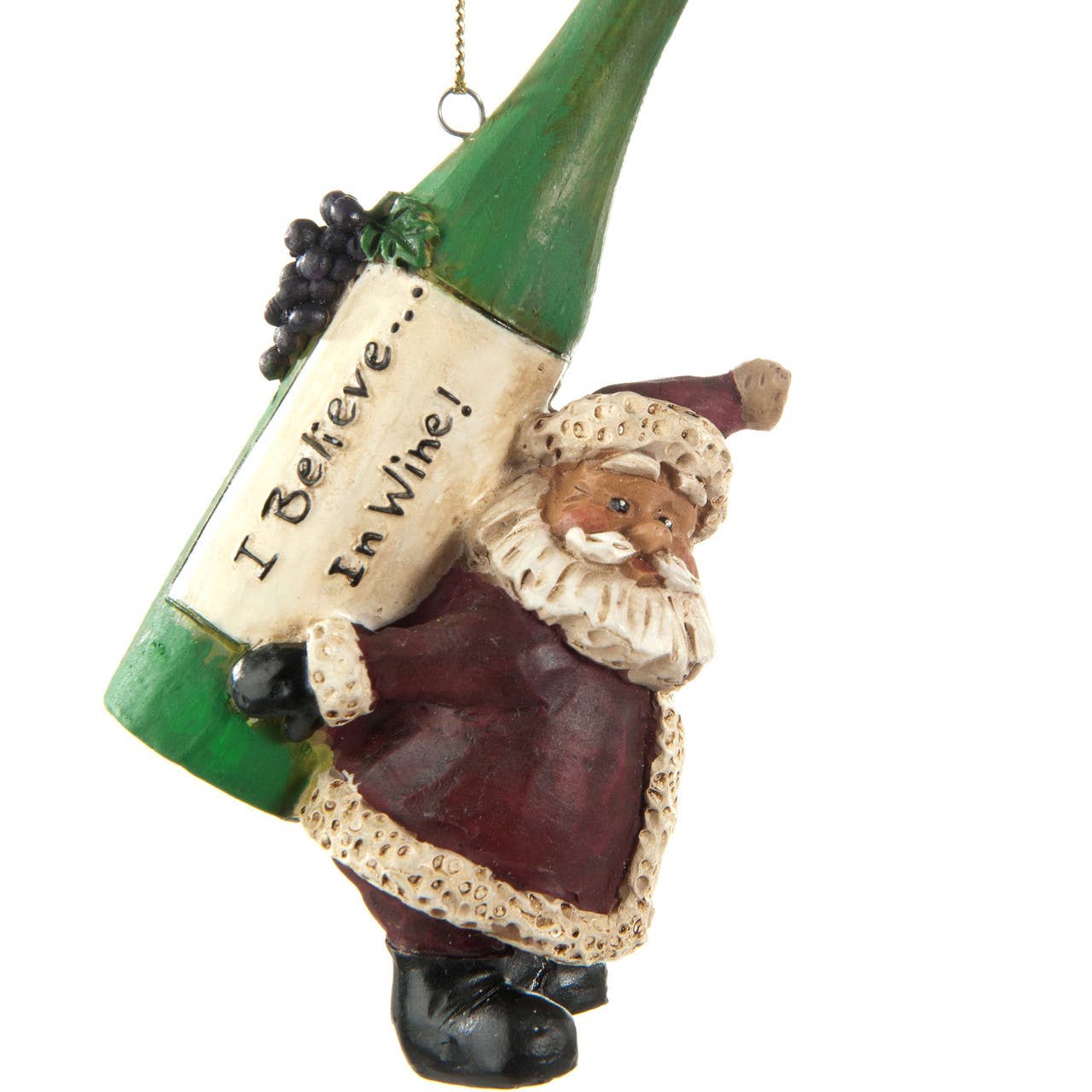 Santa Ornament With Wine Bottle By Bert Anderson | Bac 706