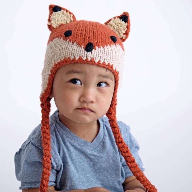 Fox Earflap Beanie Hat