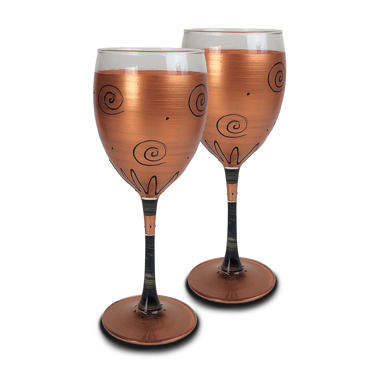 Tuscan Sunset Wine Glasses