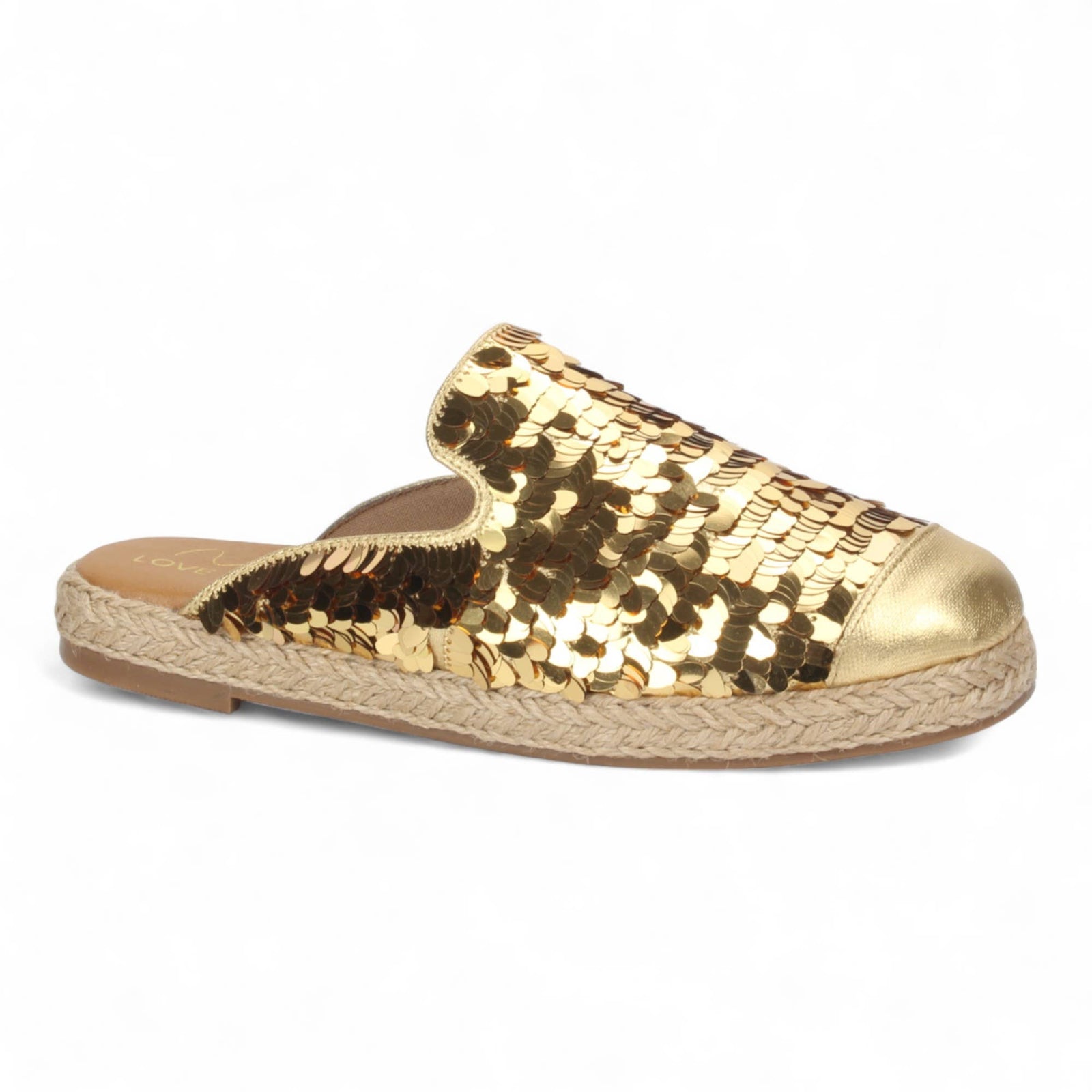 Glitz Sequins Slides: Gold