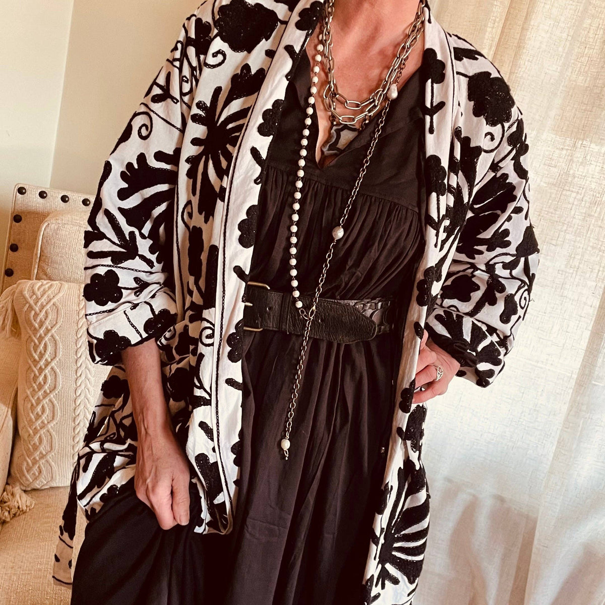 Onyx Breeze Cotton Maxi Dress