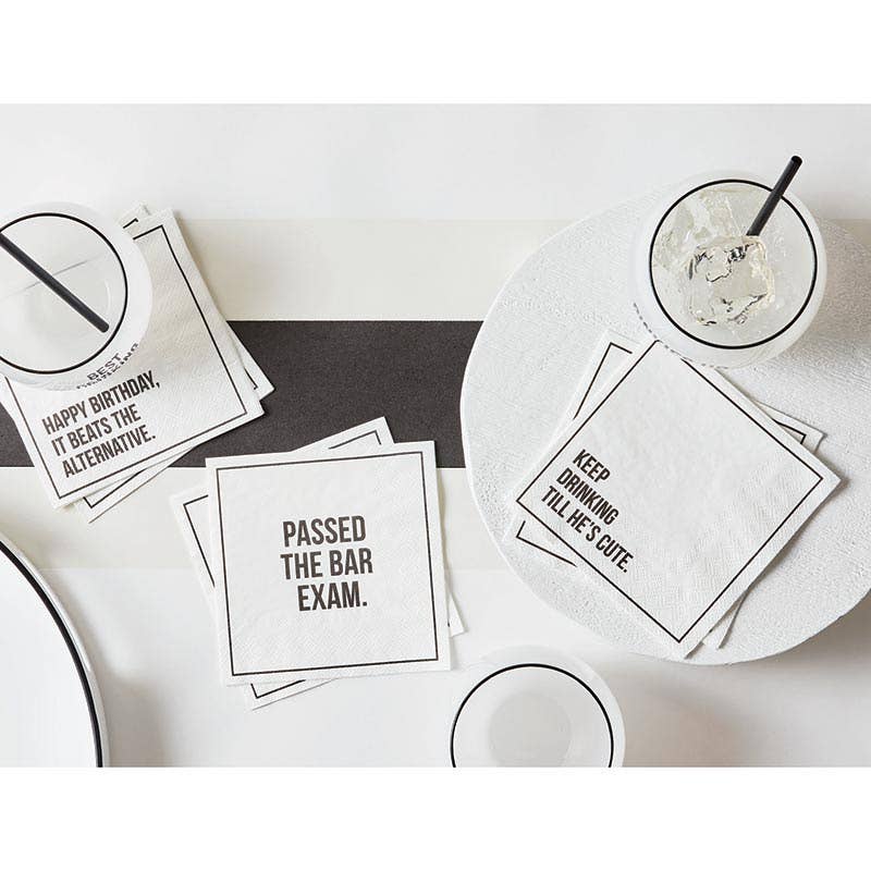 5" Cocktail Napkins - Keep Drinking Till He's Cute