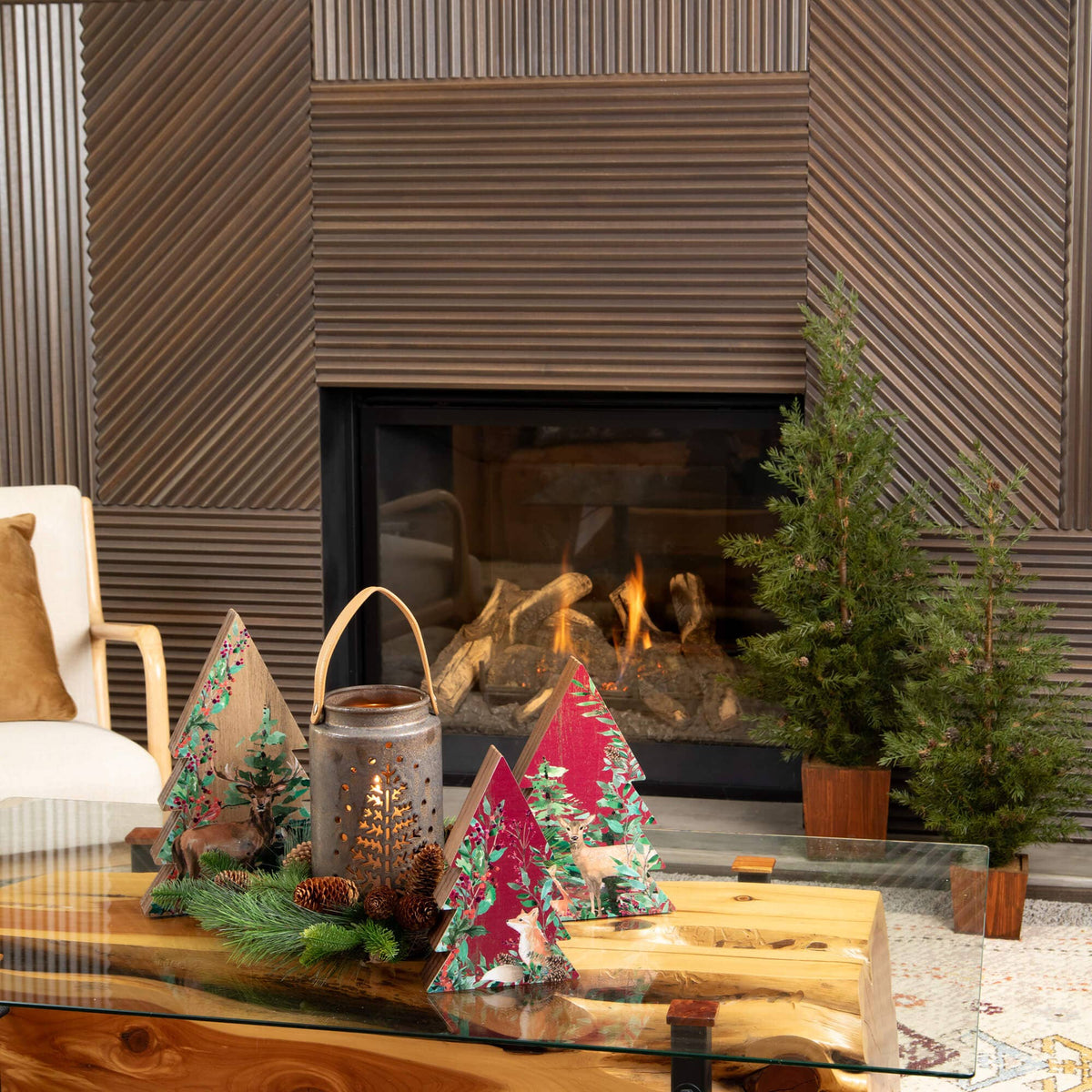 45" POTTED CEDAR PINECONE TREE