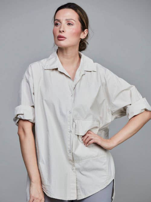 Pocket Cotton Short Shirt