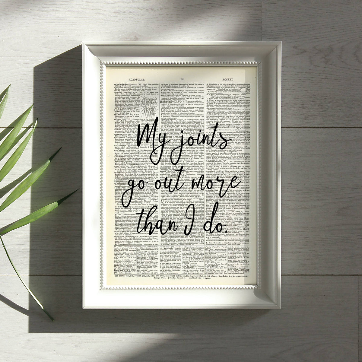 Art Print Dictionary Page | Vintage | My Joints Go Out