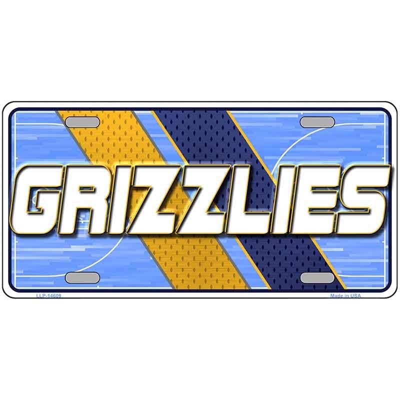 GRIZZLIES Graphic Novelty Metal License Plate