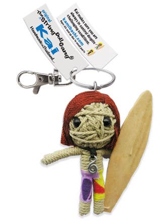 Kai Boy the Surfer String Doll Keychain