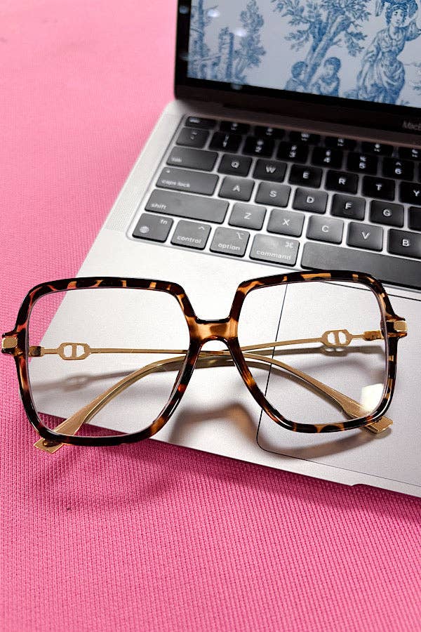 Natalie Tortoise Shell Square Blue Light Glasses