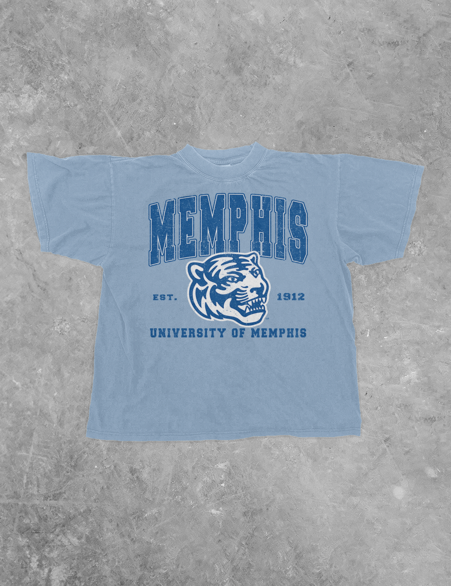 90's Memphis University Tigers Boxy Cotton TShirt