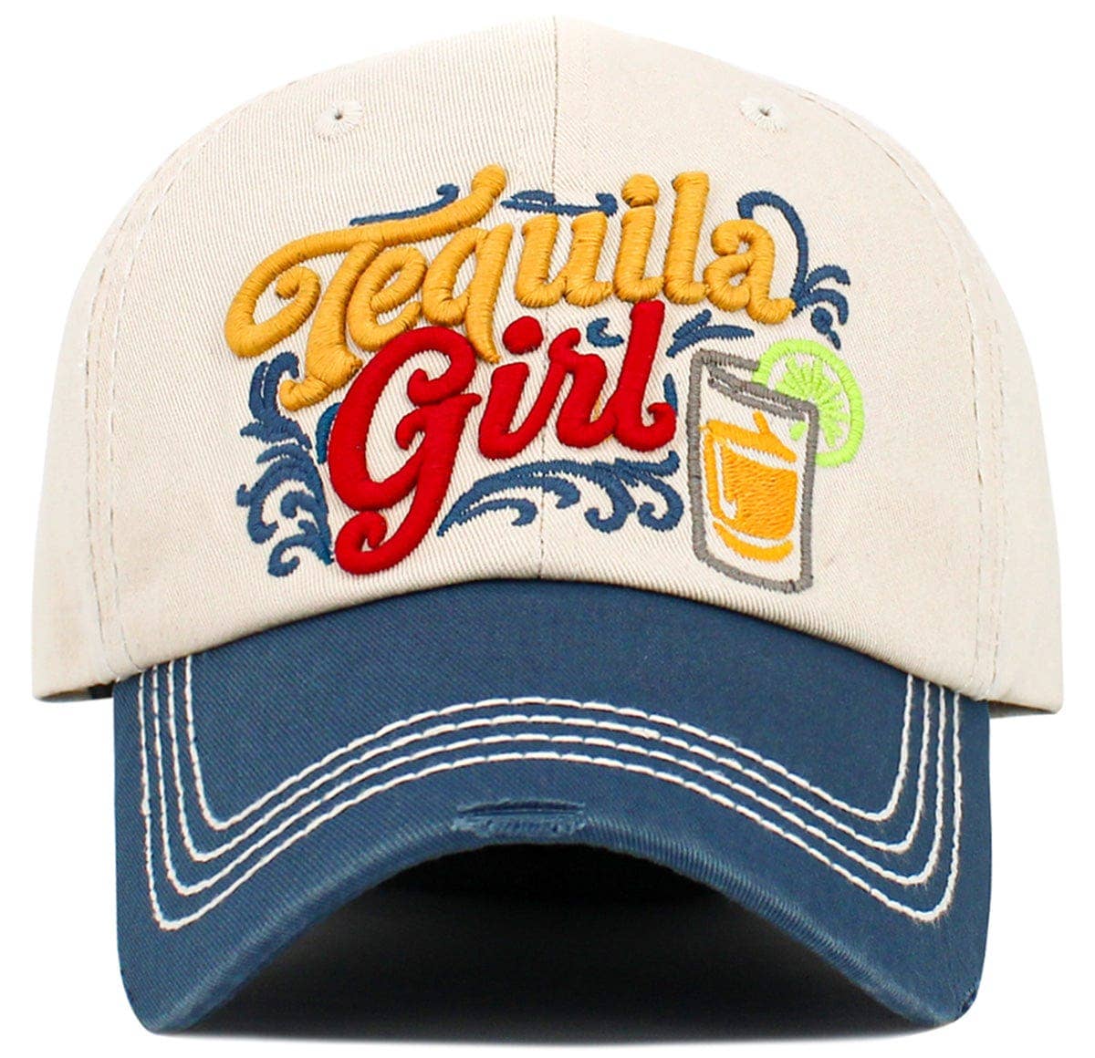 Tequila Girl Vintage Baseball Cap