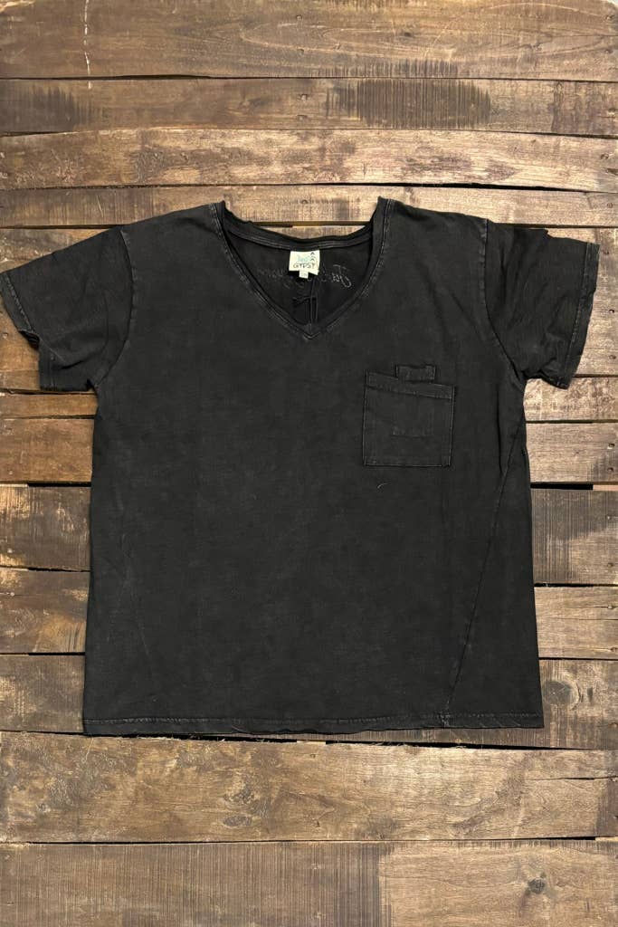 Moon Dance V-Neck Tee - Midnight: SMALL/MEDIUM